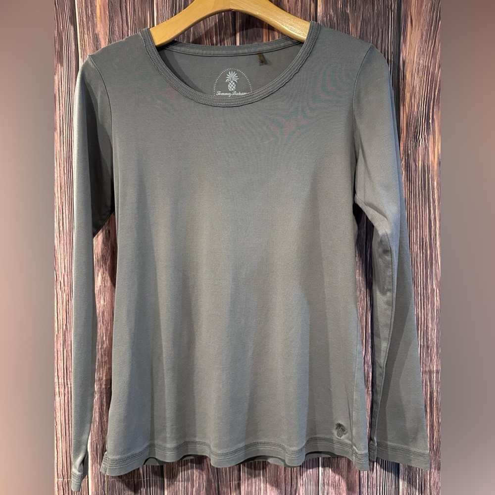 Tommy Bahama Gray Long Sleeve Cotton Shirt - Women’s Size M